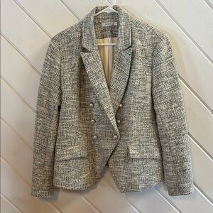 RICKI’S Tweed Blazer with Pearl and Silver Buttons
